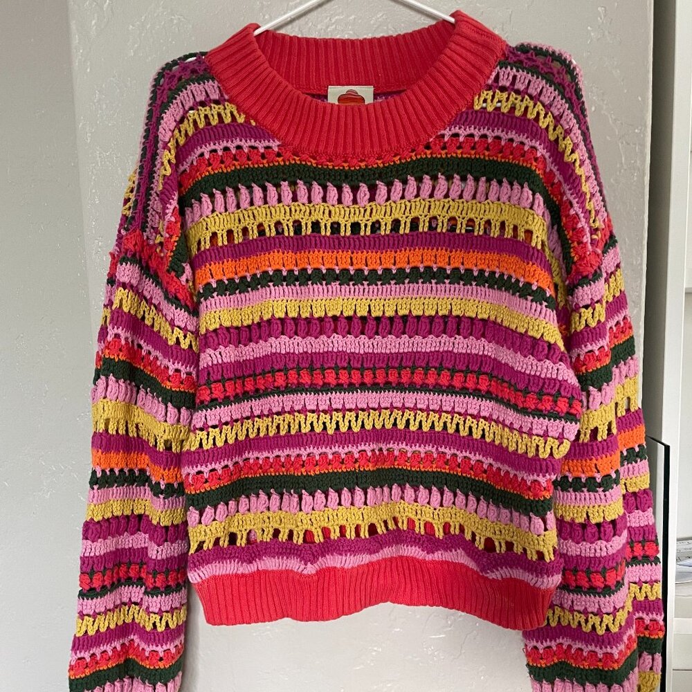 FARM Rio Fruit Dream Crochet Sweater